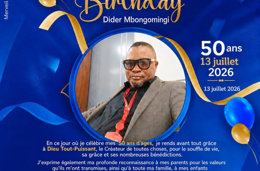 Didier Mbongomingi célèbre ses 50 ans : un jubilé placé sous le signe de la foi, de la gratitude et de la reconnaissance