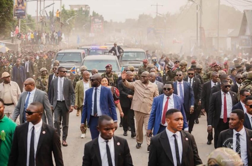 *LE CHEF DE L’ÉTAT EST ARRIVÉ À MBUJI-MAYI POUR UNE ITINÉRANCE D’INSPECTION DES GRANDS CHANTIERS